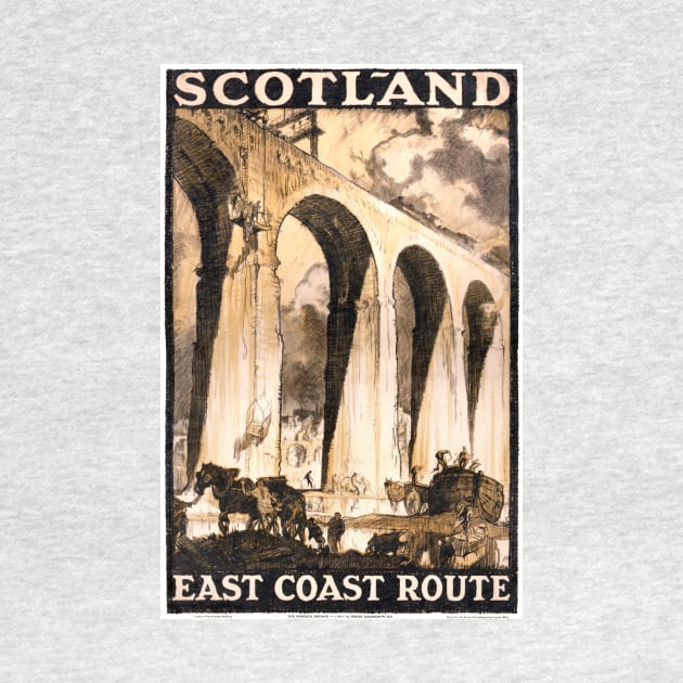 Vintage Travel Poster Scotland East Coast Route by vintagetreasure